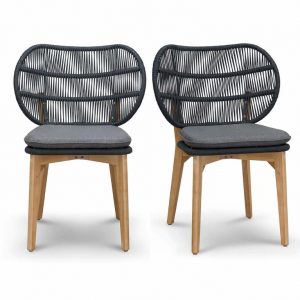 Bren Outdoor Rope Dining Chair (Set of 2)