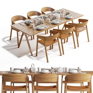 Windell Wooden Dining Set